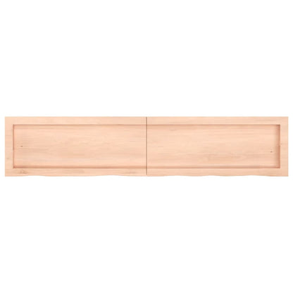 Ripiano a Parete 140x30x(2-6) cm Massello Rovere Non Trattato - homemem39