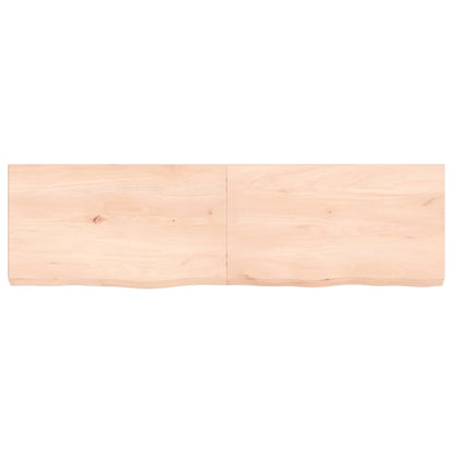 Ripiano a Parete 140x40x(2-6) cm Massello Rovere Non Trattato - homemem39