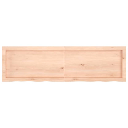 Ripiano a Parete 140x40x(2-6) cm Massello Rovere Non Trattato - homemem39