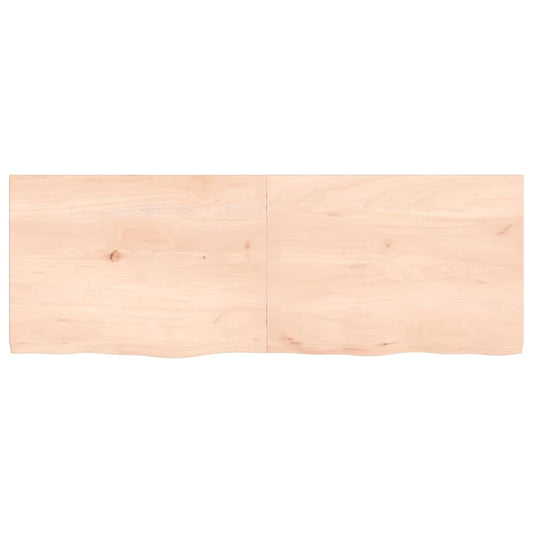 Ripiano a Parete 140x50x(2-4) cm Massello Rovere Non Trattato - homemem39