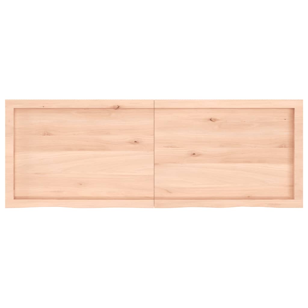 Ripiano a Parete 140x50x(2-4) cm Massello Rovere Non Trattato - homemem39