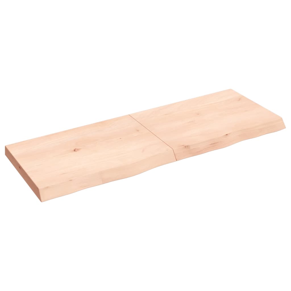 Ripiano a Parete 140x50x(2-6) cm Massello Rovere Non Trattato - homemem39