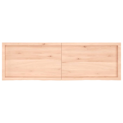 Ripiano a Parete 160x50x(2-6) cm Massello Rovere Non Trattato - homemem39