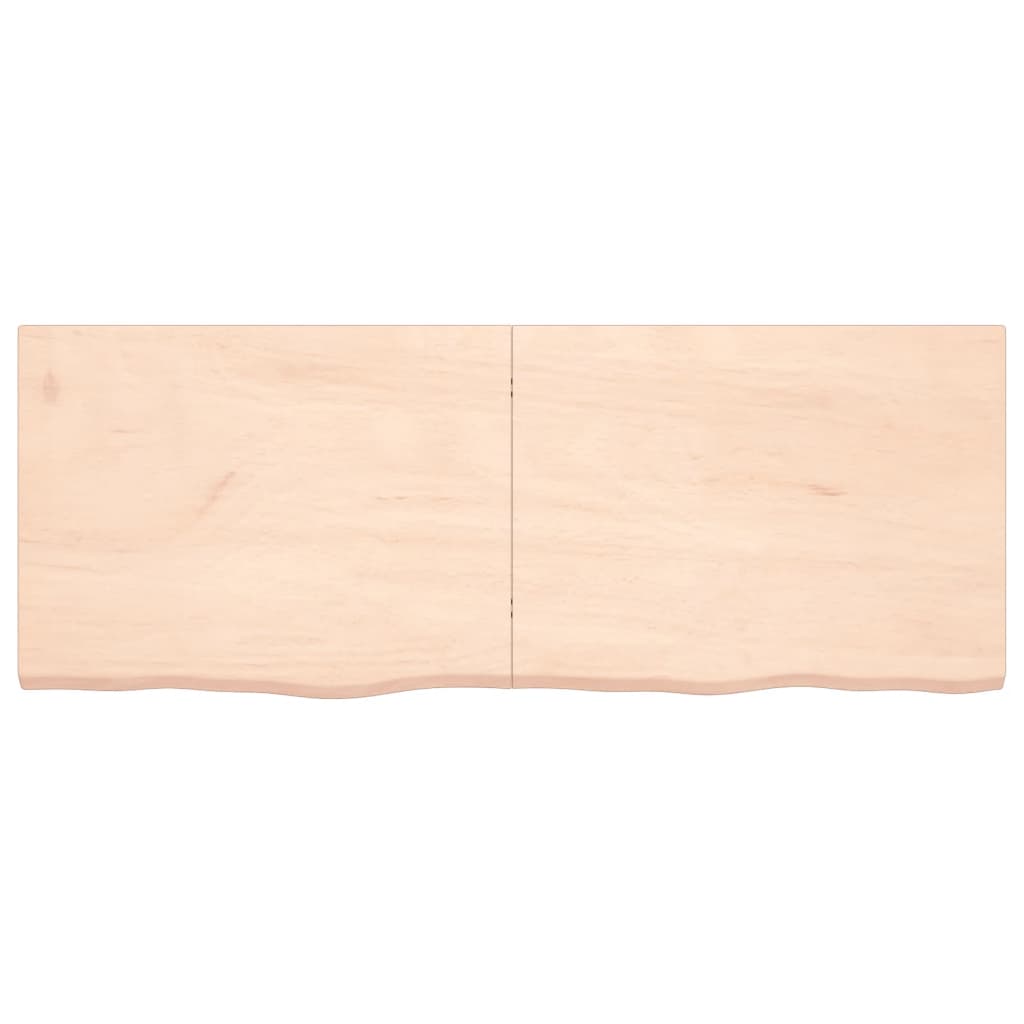 Ripiano a Parete 160x60x(2-4) cm Massello Rovere Non Trattato - homemem39