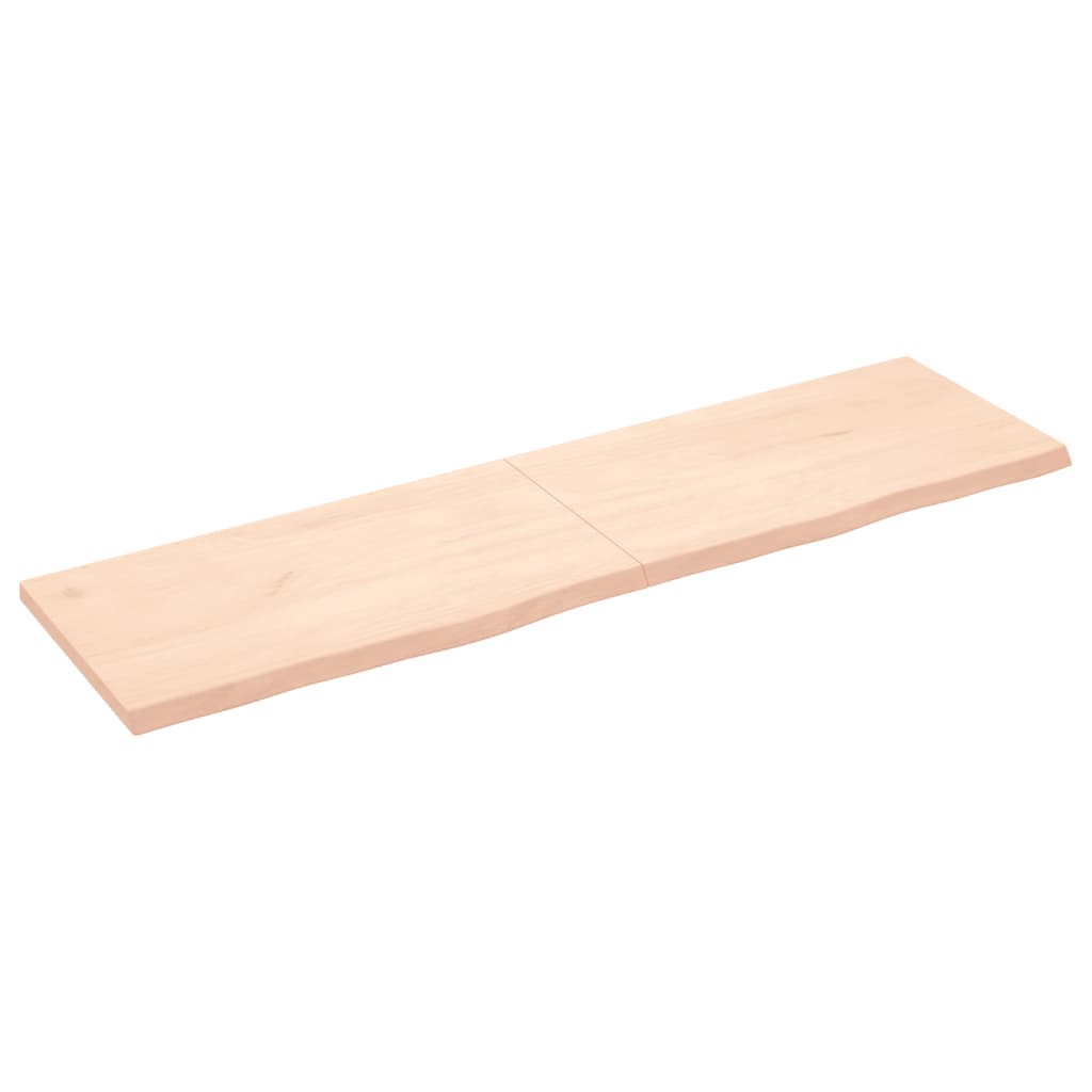 Ripiano a Parete 180x50x(2-4) cm Massello Rovere Non Trattato - homemem39