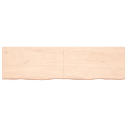 Ripiano a Parete 180x50x(2-4) cm Massello Rovere Non Trattato - homemem39