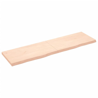 Ripiano a Parete 180x50x(2-6) cm Massello Rovere Non Trattato - homemem39