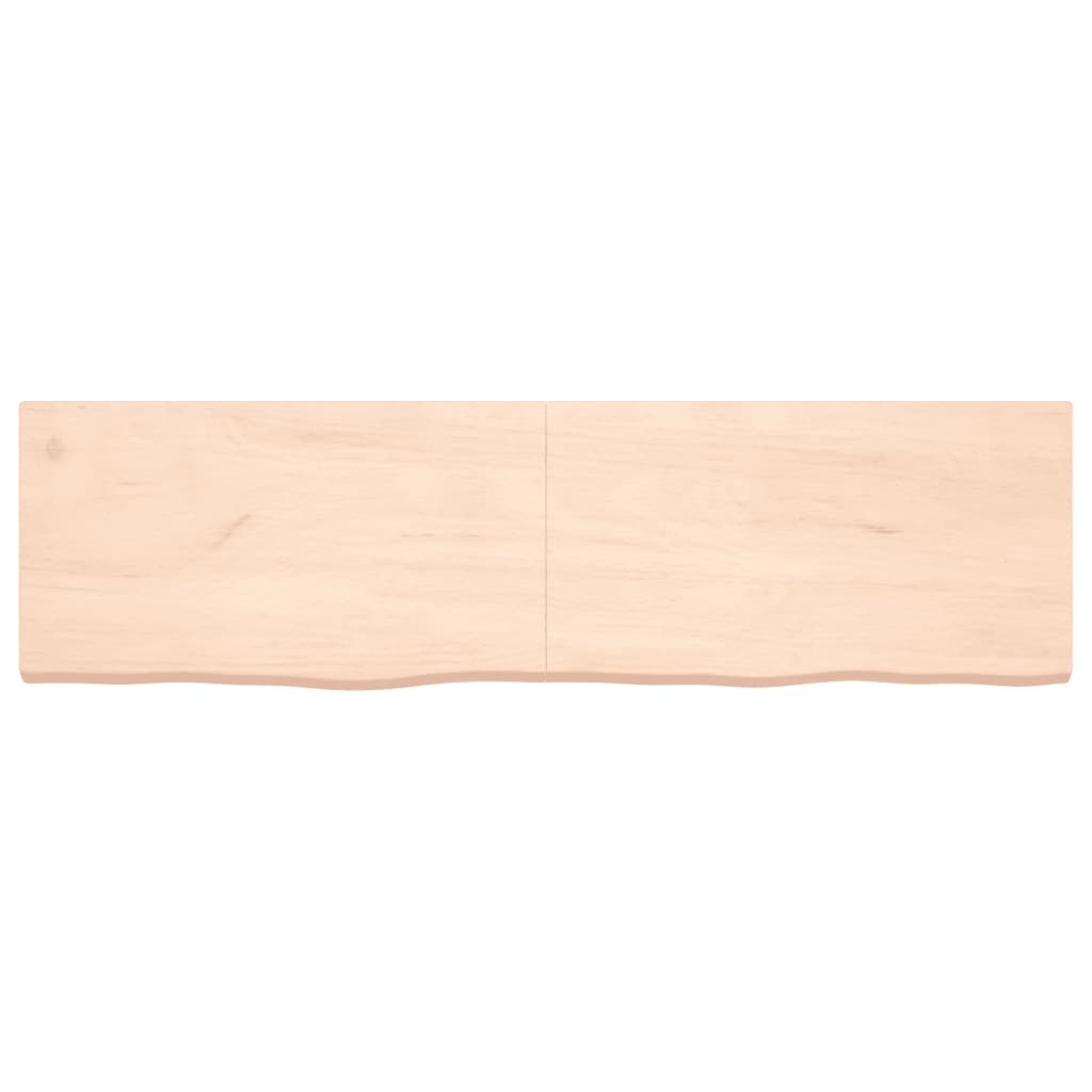 Ripiano a Parete 180x50x(2-6) cm Massello Rovere Non Trattato - homemem39