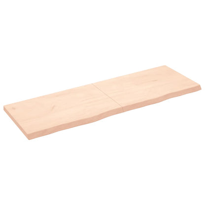 Ripiano a Parete 180x60x(2-6) cm Massello Rovere Non Trattato - homemem39