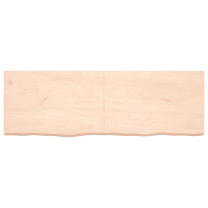 Ripiano a Parete 180x60x(2-6) cm Massello Rovere Non Trattato - homemem39