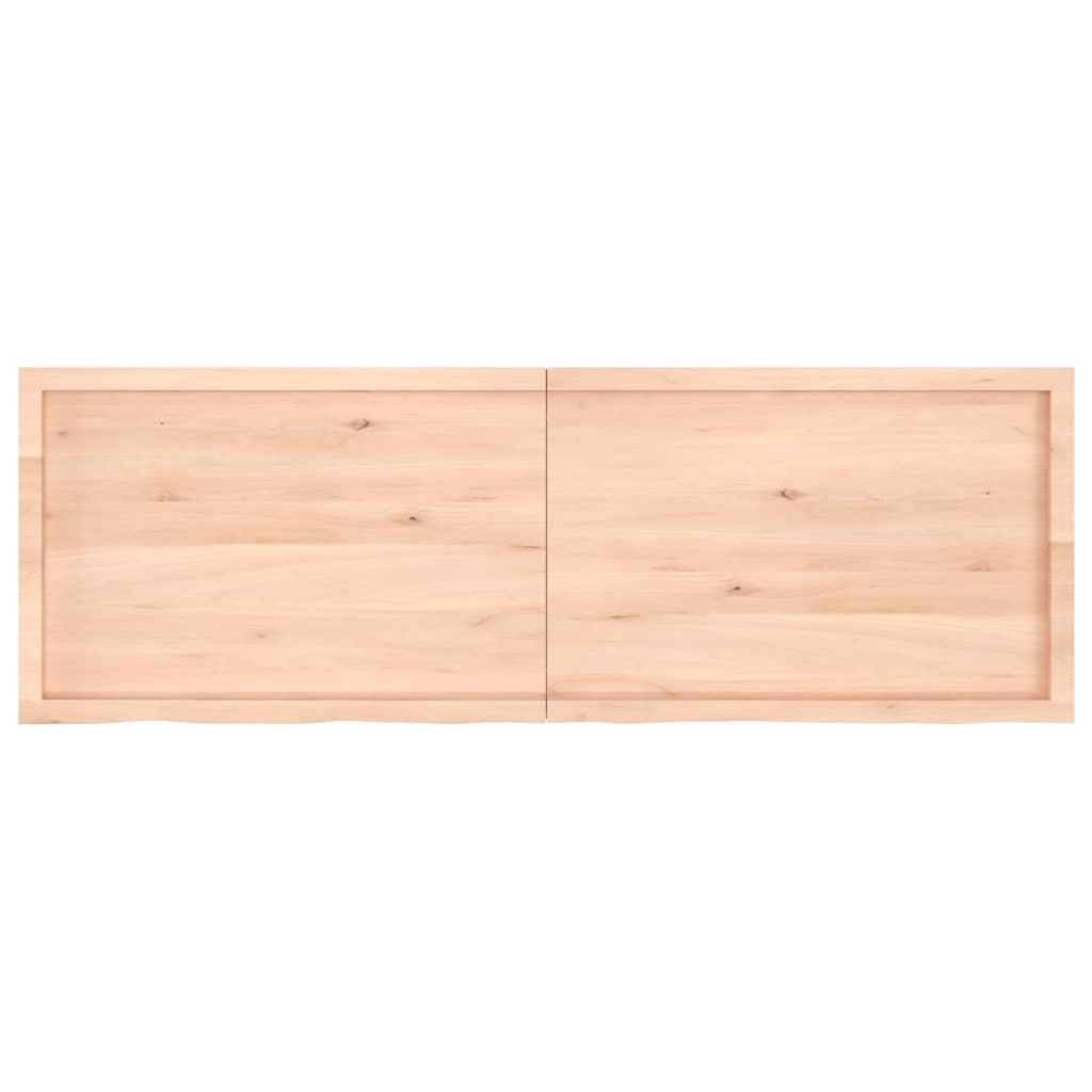 Ripiano a Parete 180x60x(2-6) cm Massello Rovere Non Trattato - homemem39