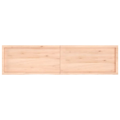 Ripiano a Parete 200x50x(2-6) cm Massello Rovere Non Trattato - homemem39