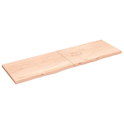 Ripiano a Parete 200x60x(2-4) cm Massello Rovere Non Trattato - homemem39