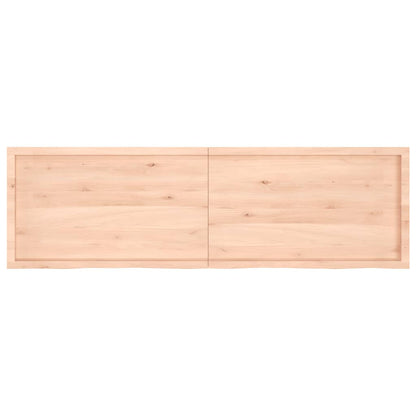 Ripiano a Parete 200x60x(2-4) cm Massello Rovere Non Trattato - homemem39