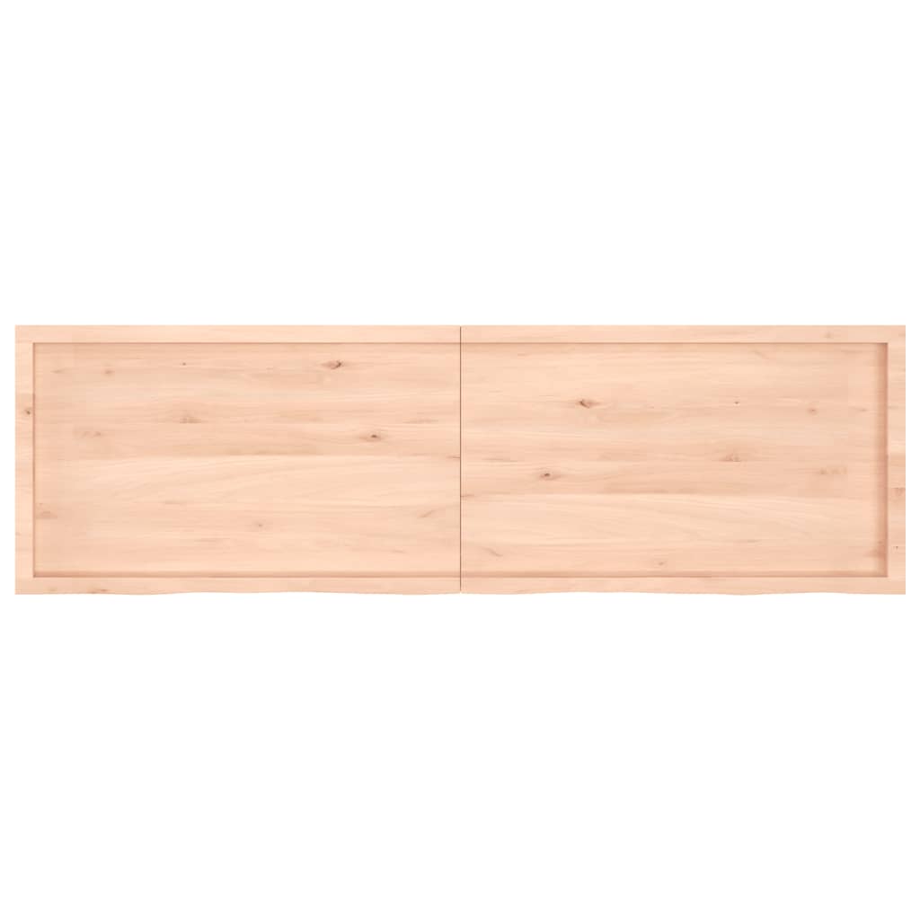 Ripiano a Parete 200x60x(2-6) cm Massello Rovere Non Trattato - homemem39