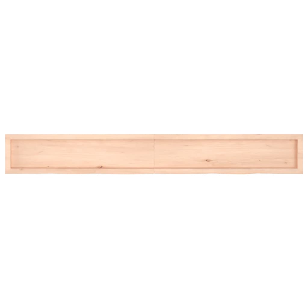 Ripiano a Parete 220x30x(2-6) cm Massello Rovere Non Trattato - homemem39