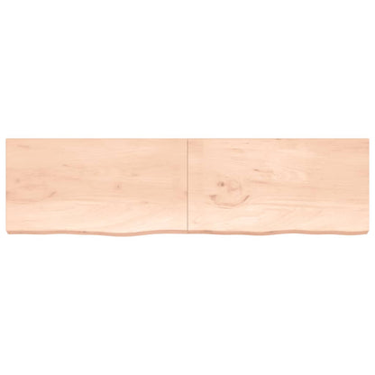 Ripiano a Parete 220x60x(2-6) cm Massello Rovere Non Trattato - homemem39