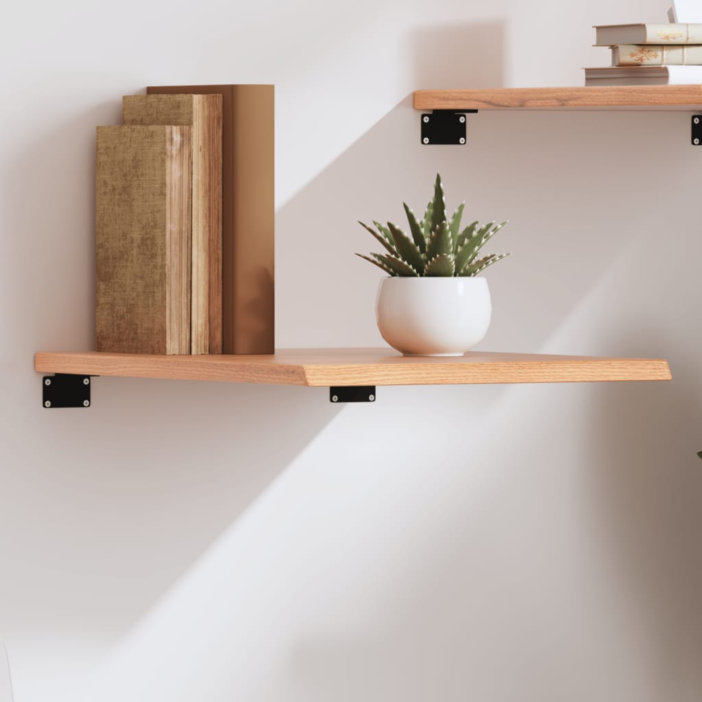 Ripiano Muro Marrone Chiaro 40x50x2 cm Massello Rovere Trattato | homemem39