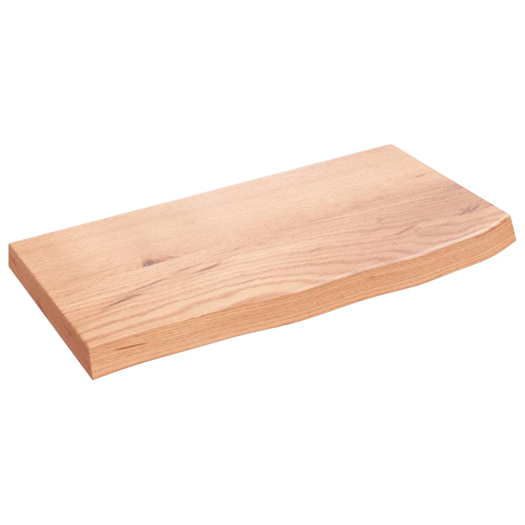 Ripiano Muro Marrone 60x30x(2-4) cm Massello Rovere Trattato | homemem39
