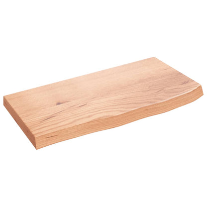Ripiano Muro Marrone 60x30x(2-4) cm Massello Rovere Trattato | homemem39