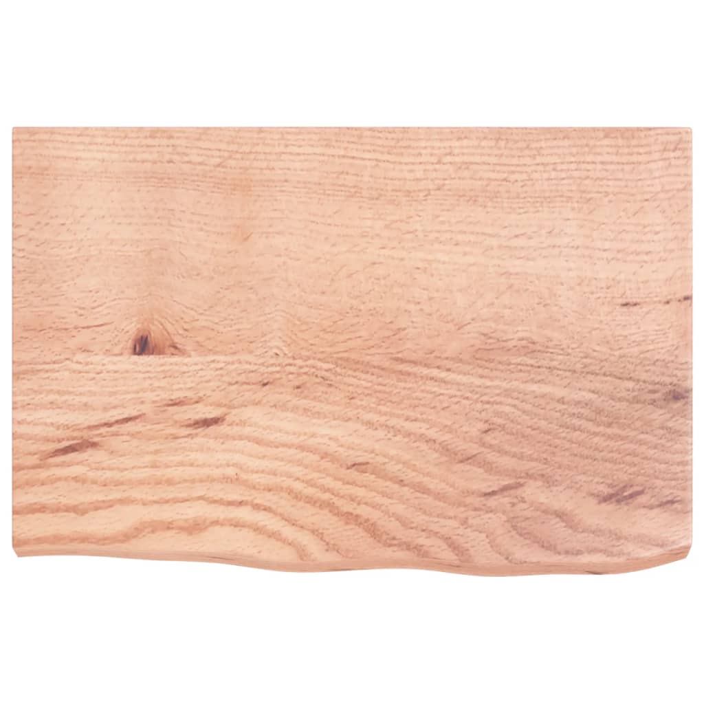 Ripiano Muro Marrone 60x40x(2-4) cm Massello Rovere Trattato