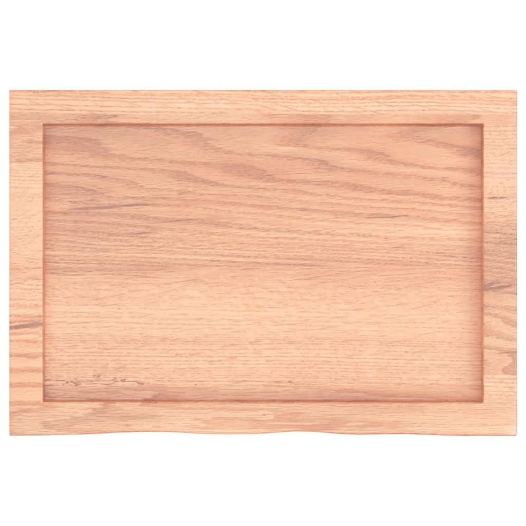 Ripiano Muro Marrone 60x40x(2-4) cm Massello Rovere Trattato | homemem39