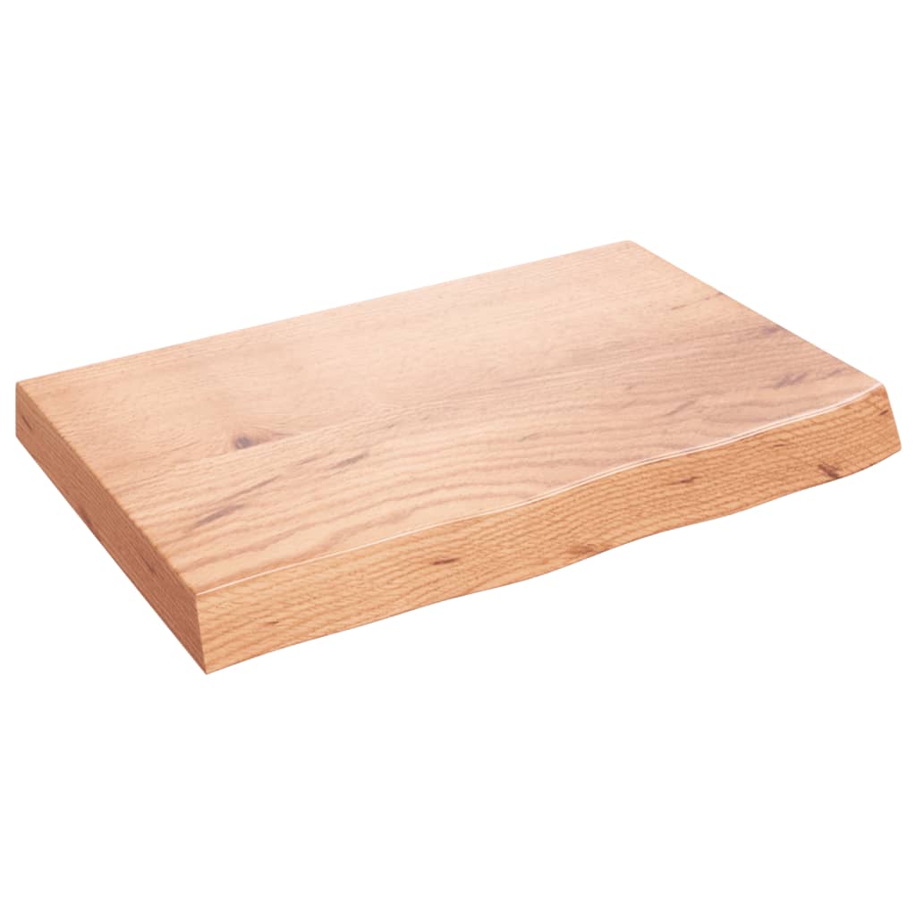 Ripiano Muro Marrone 60x40x(2-6) cm Massello Rovere Trattato | homemem39