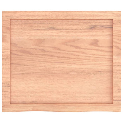 Ripiano Muro Marrone 60x50x(2-6) cm Massello Rovere Trattato | homemem39