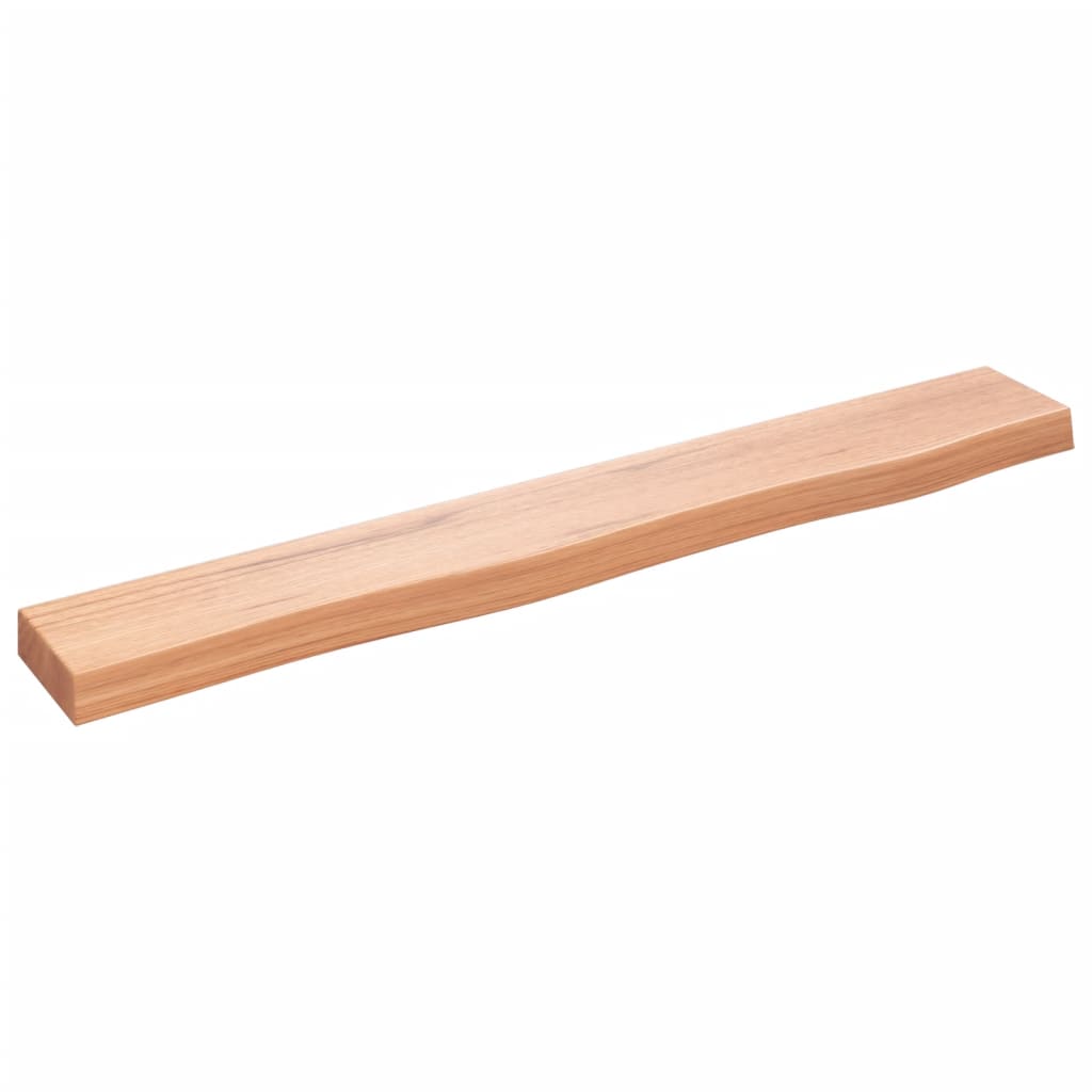 Ripiano Muro Marrone Chiaro 80x10x4 cm Massello Rovere Trattato | homemem39