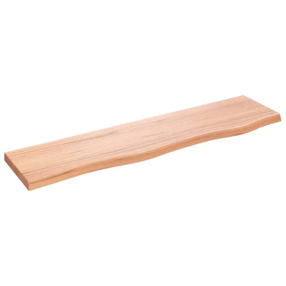 Ripiano Muro Marrone Chiaro 80x20x2 cm Massello Rovere Trattato | homemem39
