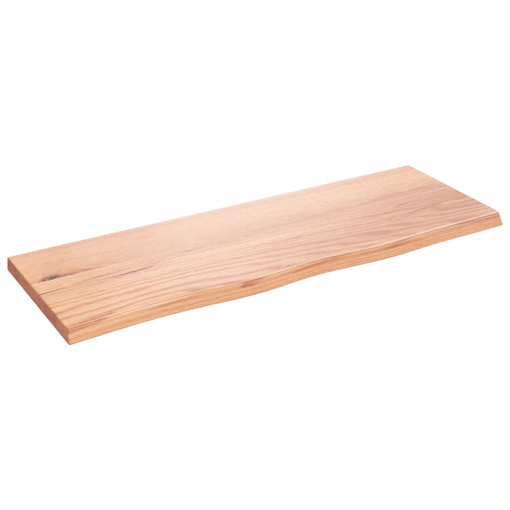 Ripiano Muro Marrone Chiaro 80x30x2 cm Massello Rovere Trattato | homemem39