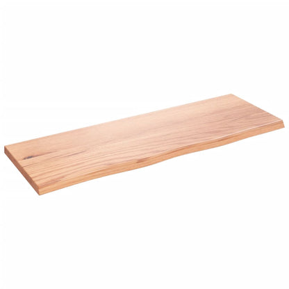 Ripiano Muro Marrone Chiaro 80x30x2 cm Massello Rovere Trattato | homemem39