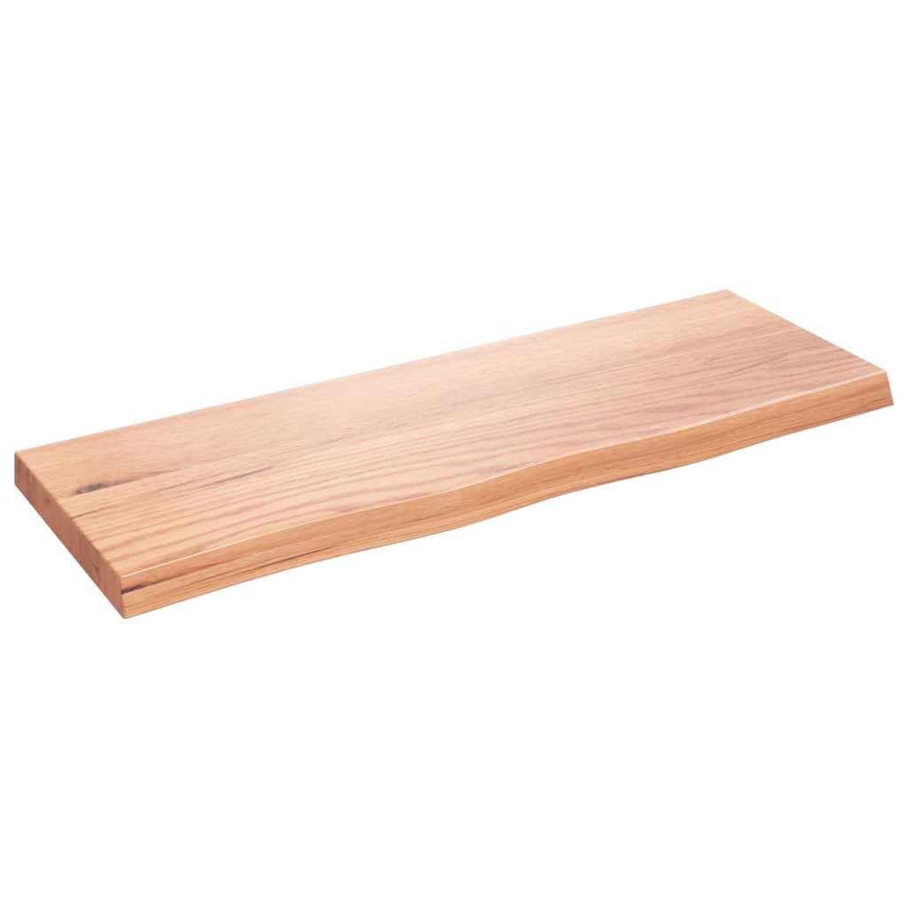 Ripiano Muro Marrone 80x30x(2-4) cm Massello Rovere Trattato | homemem39