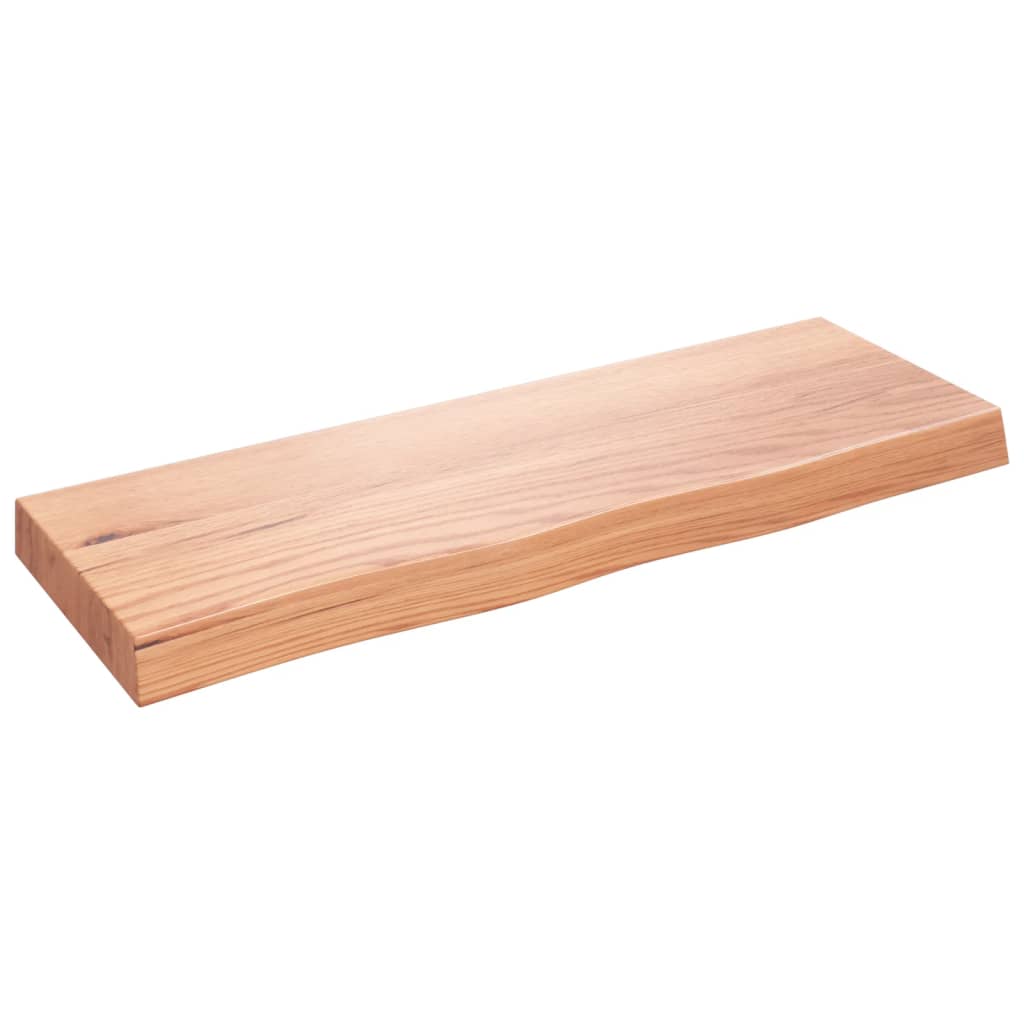 Ripiano Muro Marrone 80x30x(2-6) cm Massello Rovere Trattato | homemem39