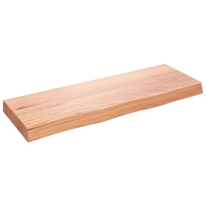 Ripiano Muro Marrone 80x30x(2-6) cm Massello Rovere Trattato | homemem39