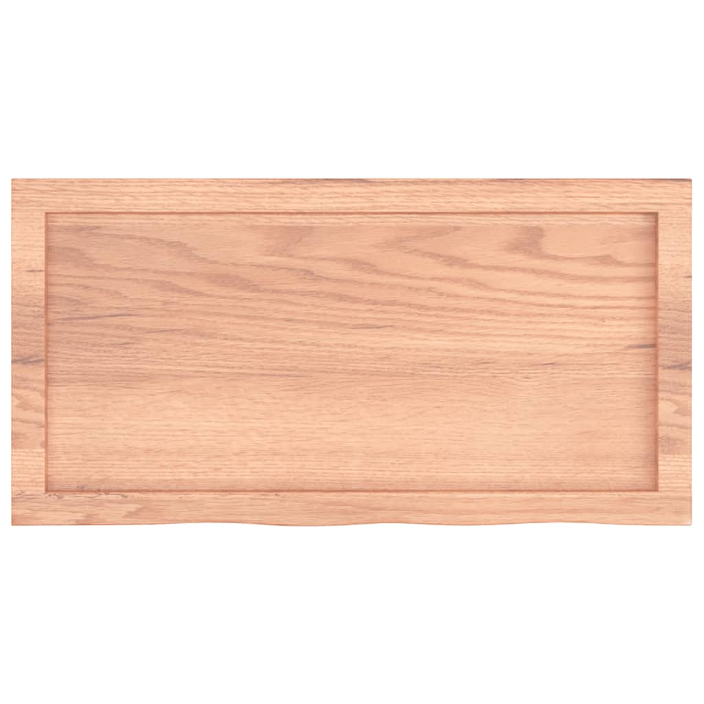 Ripiano Muro Marrone 80x40x(2-4) cm Massello Rovere Trattato | homemem39