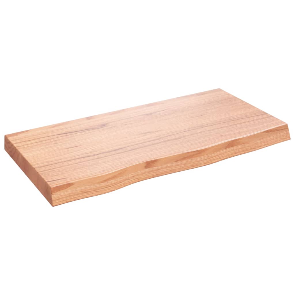 Ripiano Muro Marrone 80x40x(2-6) cm Massello Rovere Trattato | homemem39
