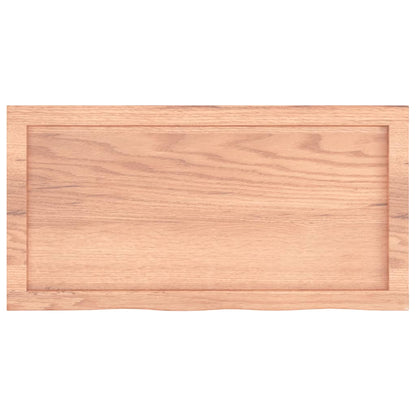 Ripiano Muro Marrone 80x40x(2-6) cm Massello Rovere Trattato | homemem39