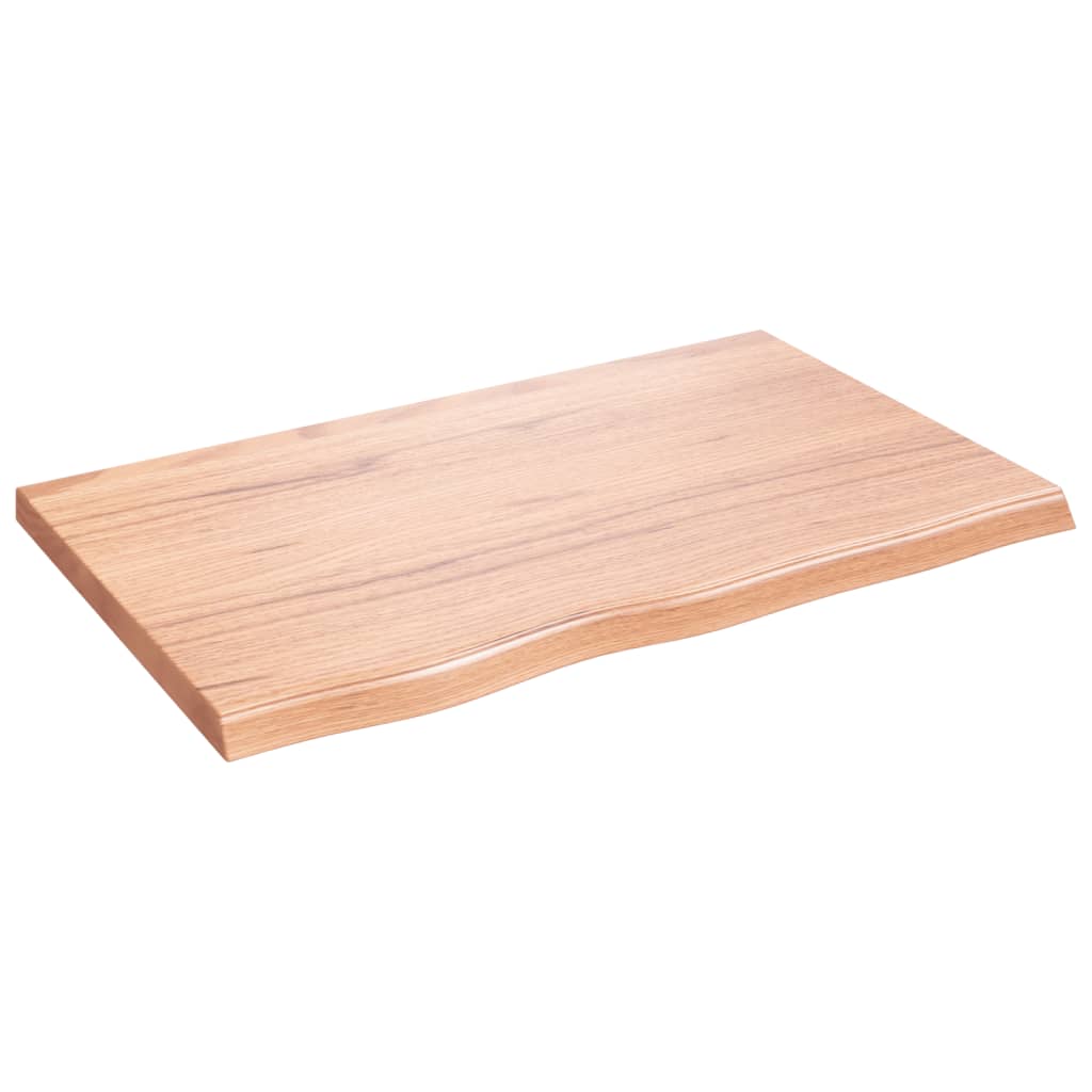 Ripiano Muro Marrone 80x50x(2-4) cm Massello Rovere Trattato | homemem39