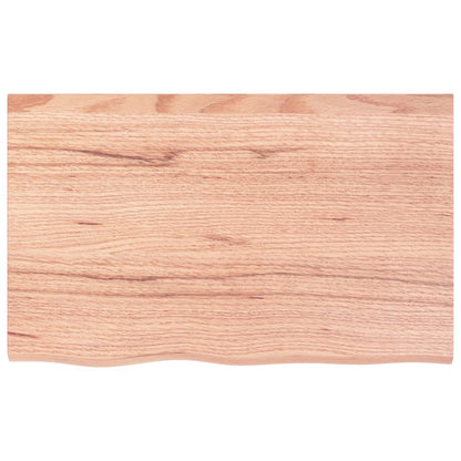 Ripiano Muro Marrone 80x50x(2-4) cm Massello Rovere Trattato - homemem39