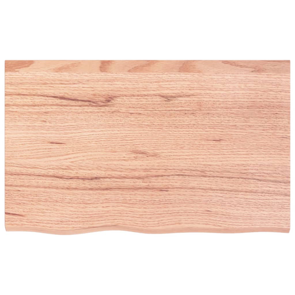 Ripiano Muro Marrone 80x50x(2-6) cm Massello Rovere Trattato - homemem39