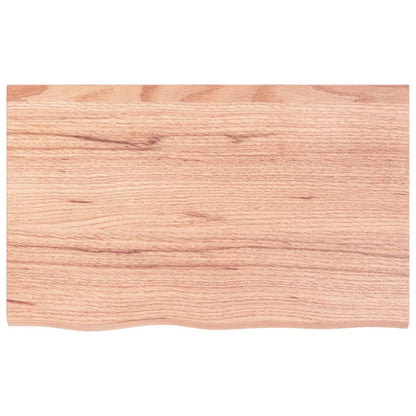 Ripiano Muro Marrone 80x50x(2-6) cm Massello Rovere Trattato - homemem39