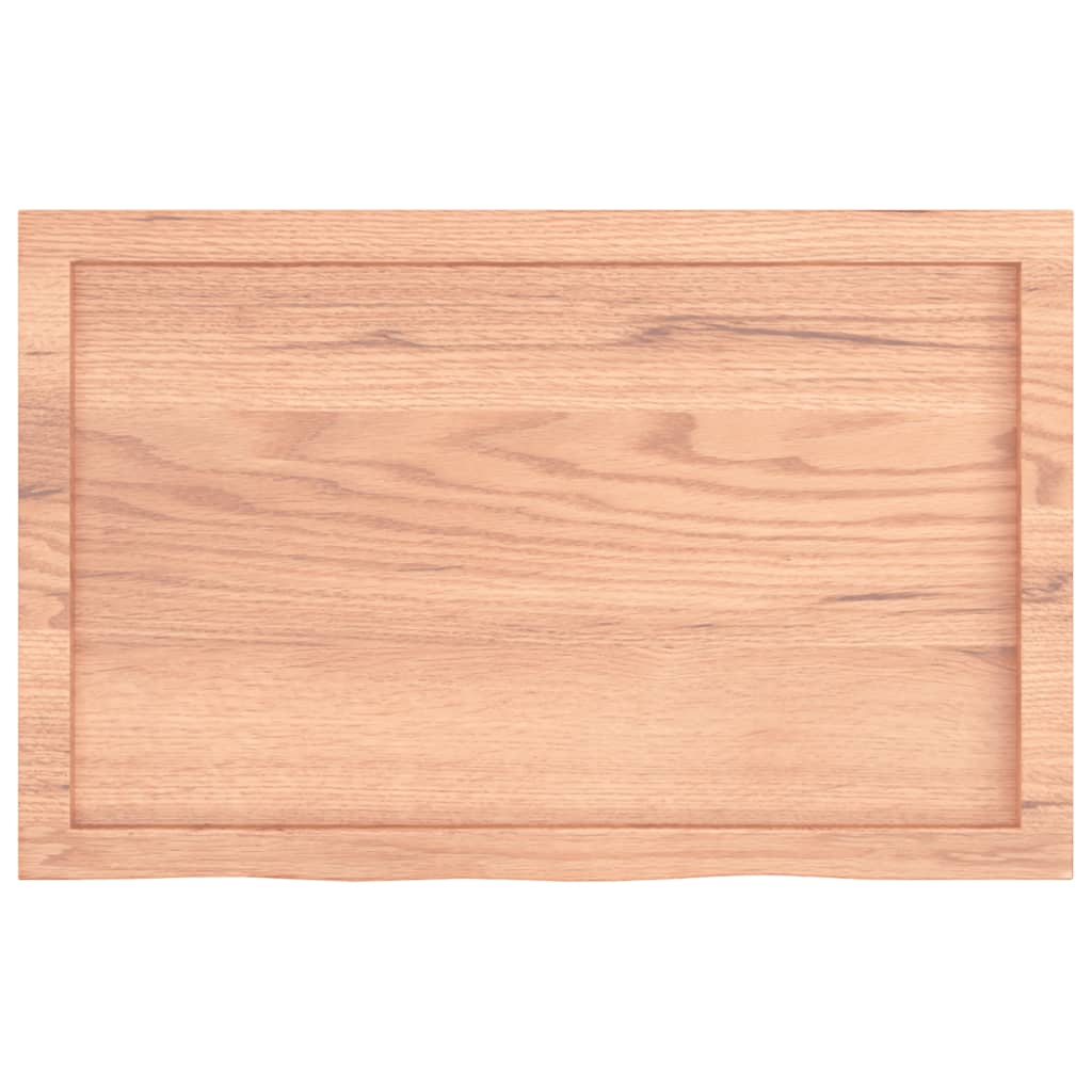 Ripiano Muro Marrone 80x50x(2-6) cm Massello Rovere Trattato | homemem39