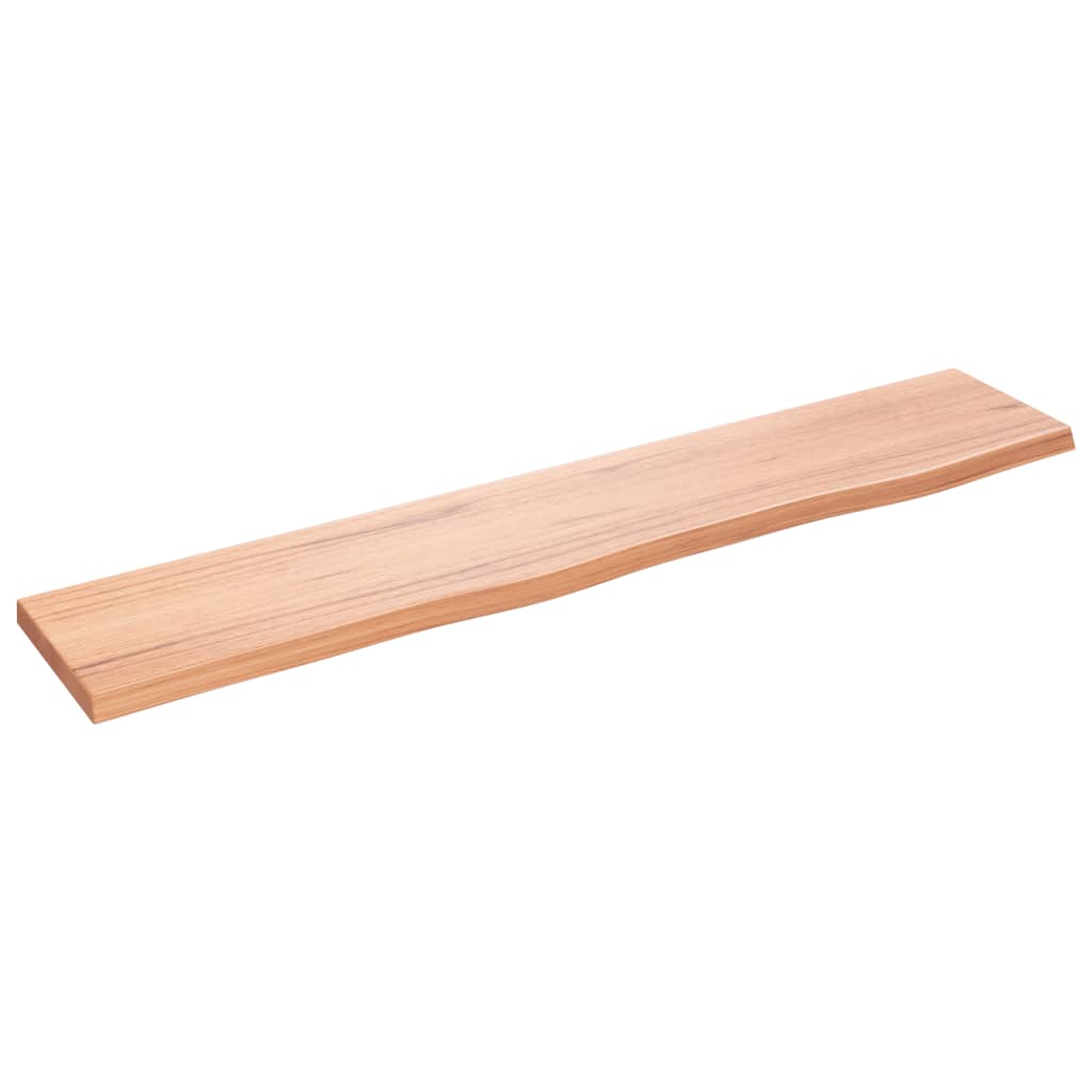 Ripiano Muro Marrone Chiaro 100x20x2cm Massello Rovere Trattato | homemem39