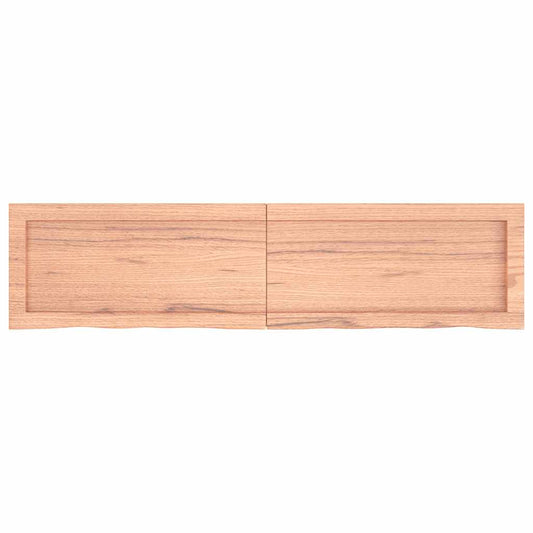 Ripiano Muro Marrone 120x30x(2-4) cm Massello Rovere Trattato | homemem39