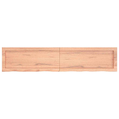 Ripiano Muro Marrone 140x30x(2-4) cm Massello Rovere Trattato | homemem39