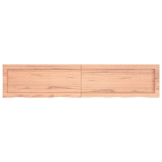 Ripiano Muro Marrone 140x30x(2-4) cm Massello Rovere Trattato | homemem39