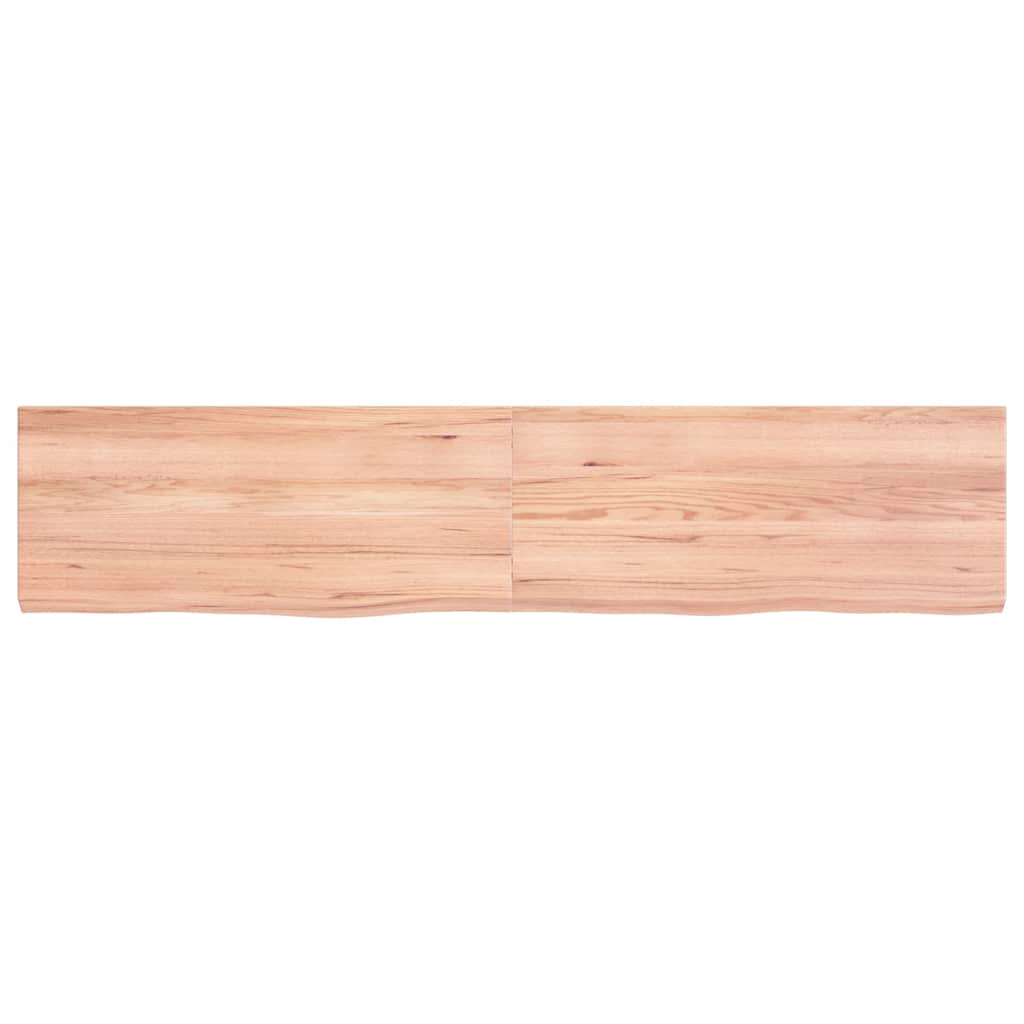 Ripiano Muro Marrone 140x30x(2-4) cm Massello Rovere Trattato | homemem39