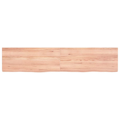 Ripiano Muro Marrone 140x30x(2-4) cm Massello Rovere Trattato | homemem39