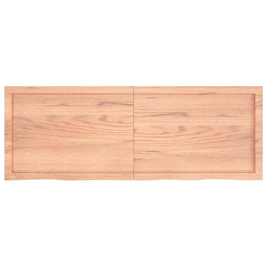 Ripiano Muro Marrone 140x50x(2-6) cm Massello Rovere Trattato - homemem39